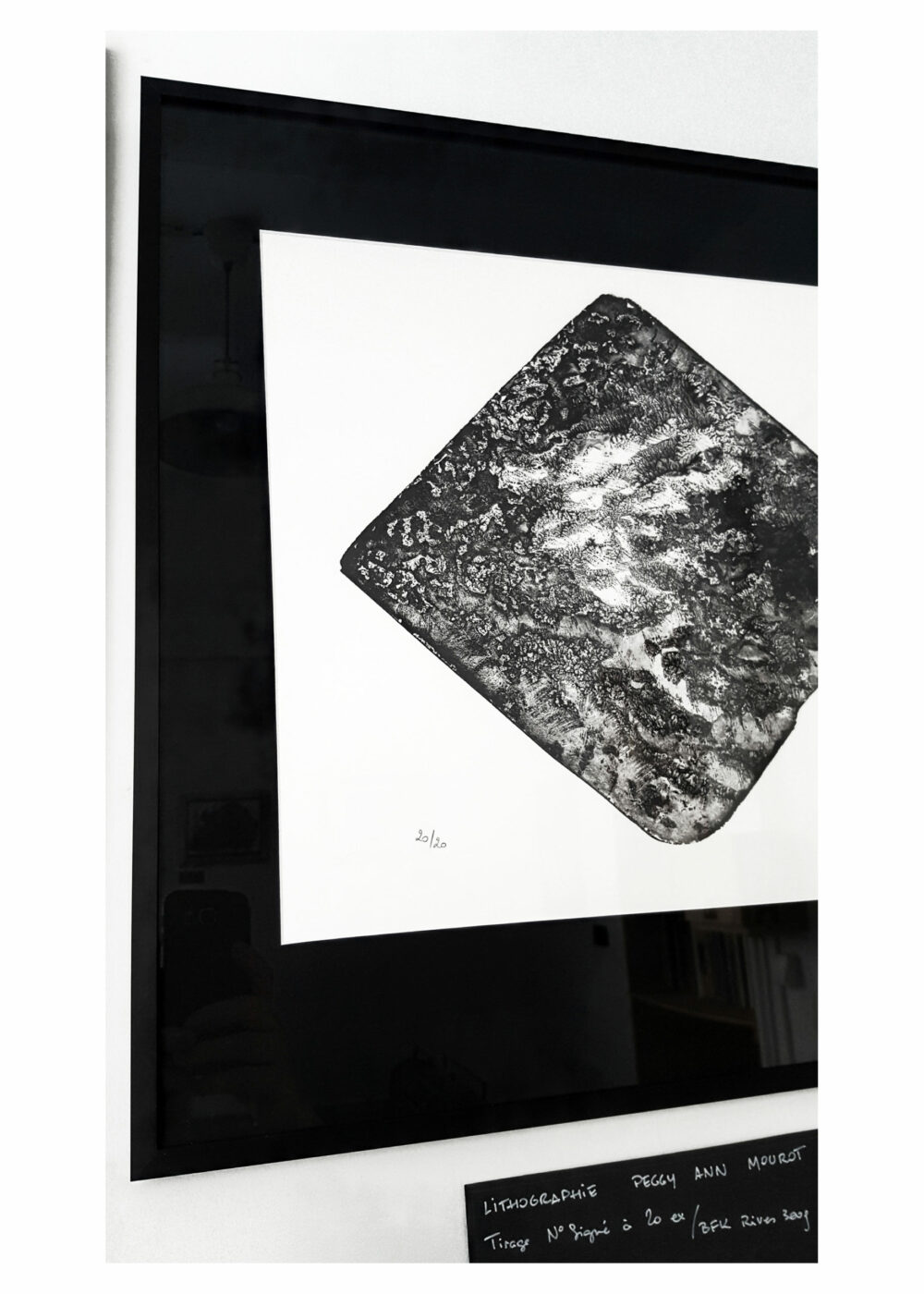 Lithographie L’Odeur de la Pierre III ~ Édition Limitée à 20ex N°& Signés sur papier BFK Rives 300g ~ 50x50 Encadrée – Image 2