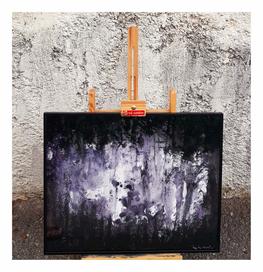 A Forest ~ Peinture ~ Encre de Chine & Acrylique ~ 40x50 Encadré – Image 4