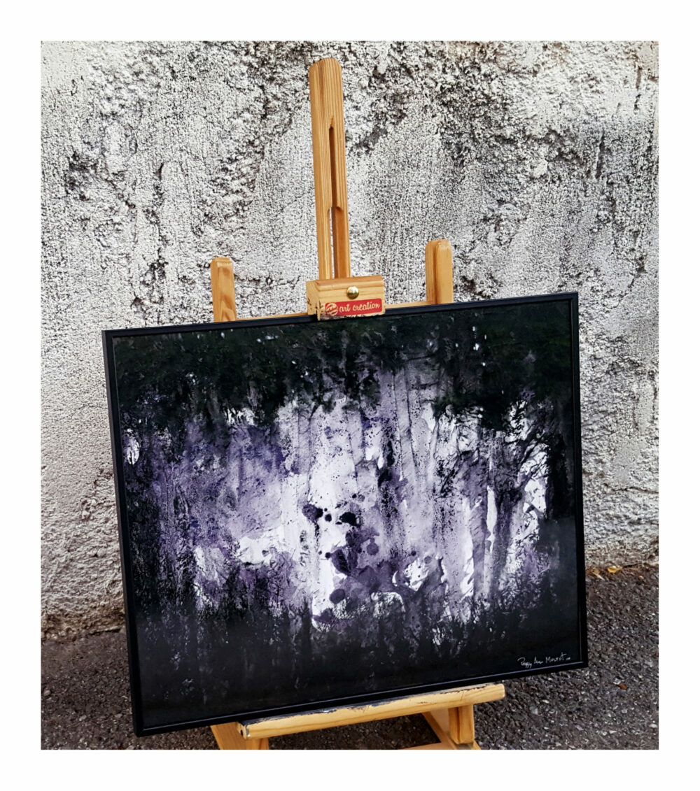 A Forest ~ Peinture ~ Encre de Chine & Acrylique ~ 40x50 Encadré – Image 2