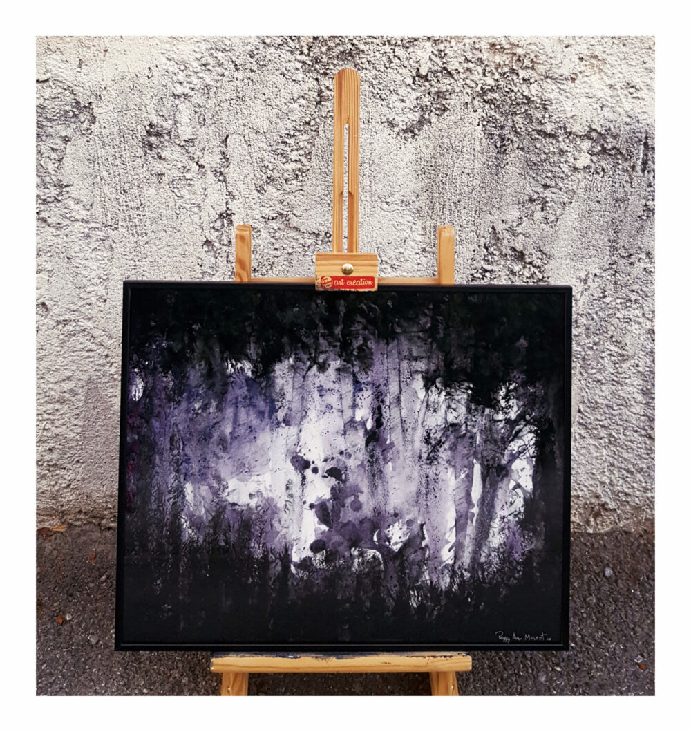 A Forest ~ Peinture ~ Encre de Chine & Acrylique ~ 40x50 Encadré – Image 3