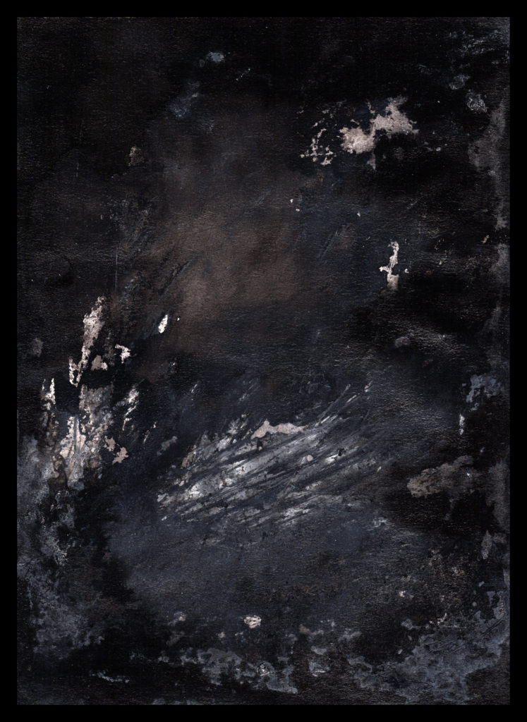 Black Mass ~ Peinture ~ Acrylique & Encre de Chine ~ 30×40 Encadré