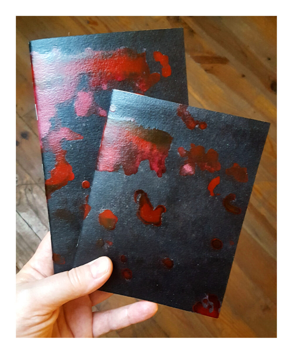 Carnets Uniques Rouges I & II Signés ~ Couvertures Dessins originaux Encre & Acrylique ~ SOLD OUT