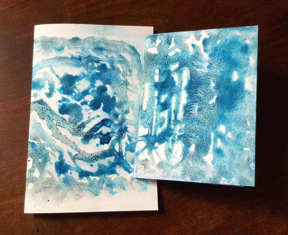 Carnets Uniques Turquoises I & II Signés ~ Couvertures Dessins originaux Encre & Acrylique ~ SOLD OUT – Image 8