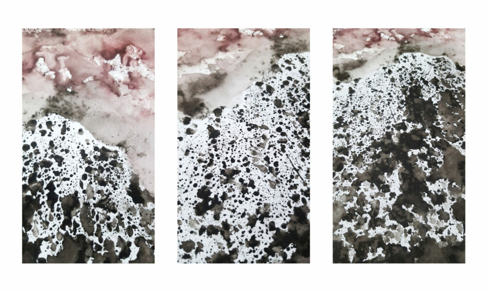 Dent de Crolles  ~ Aquarelle & Encre de Chine ~ Encadré Métal A4 – Image 18
