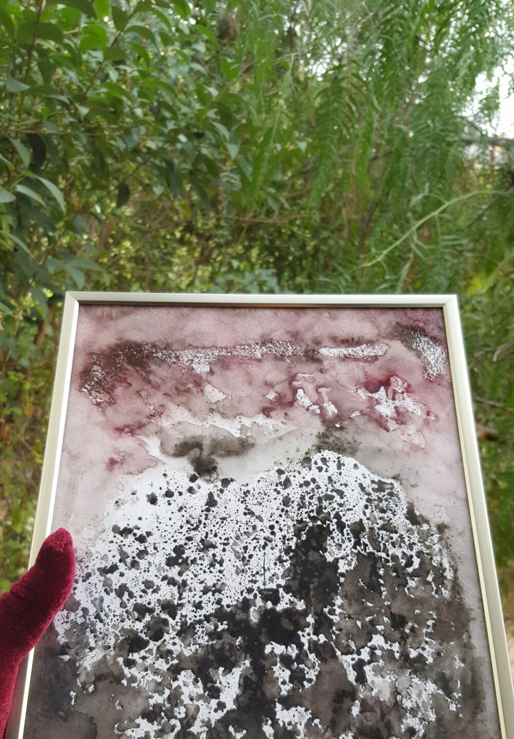 Dent de Crolles  ~ Aquarelle & Encre de Chine ~ Encadré Métal A4 – Image 15