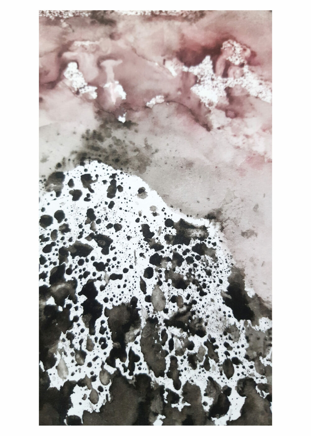 Dent de Crolles  ~ Aquarelle & Encre de Chine ~ Encadré Métal A4 – Image 6