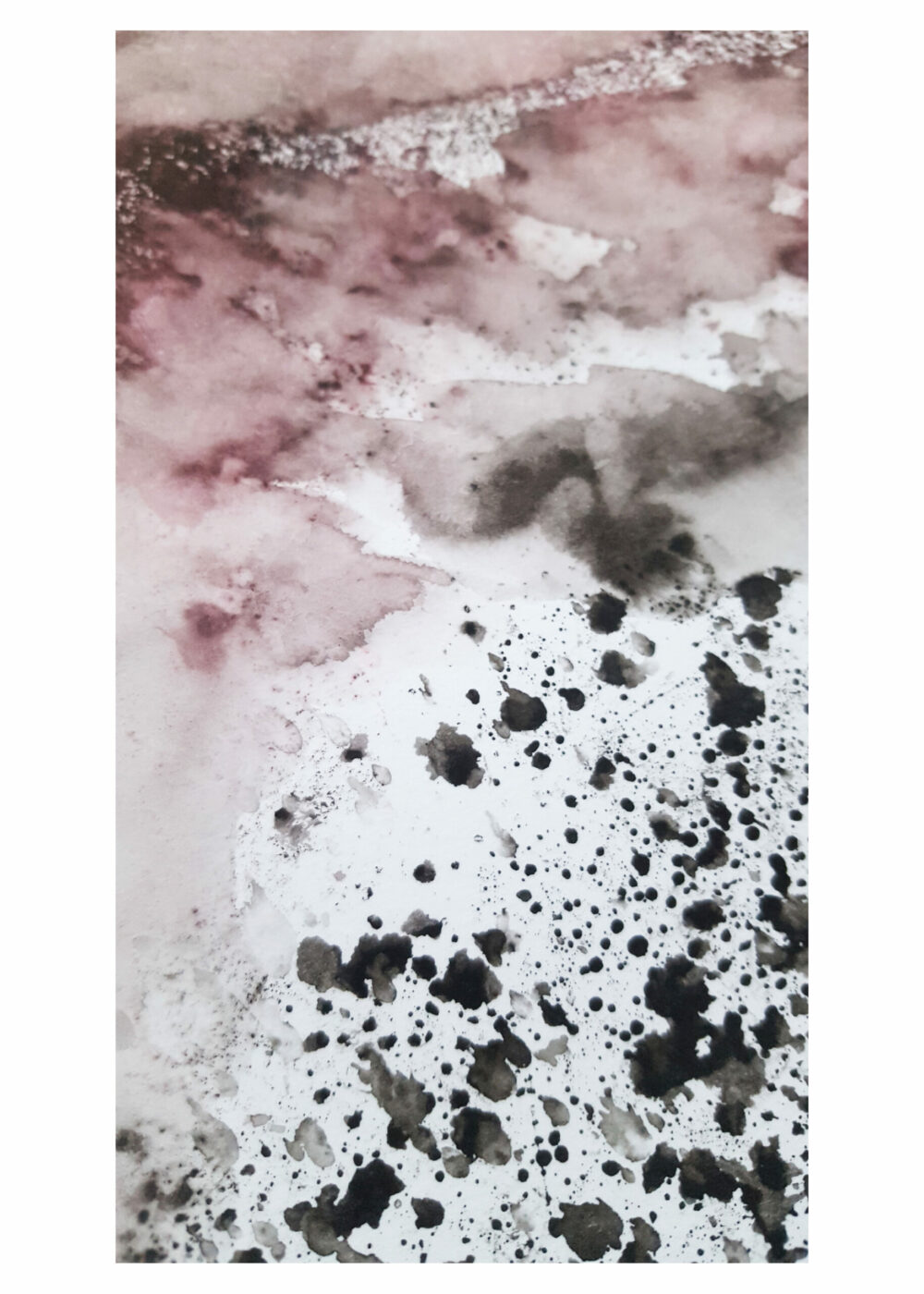 Dent de Crolles  ~ Aquarelle & Encre de Chine ~ Encadré Métal A4 – Image 7