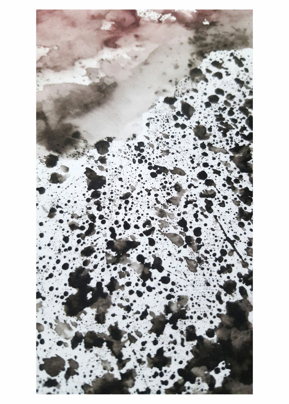 Dent de Crolles  ~ Aquarelle & Encre de Chine ~ Encadré Métal A4 – Image 9
