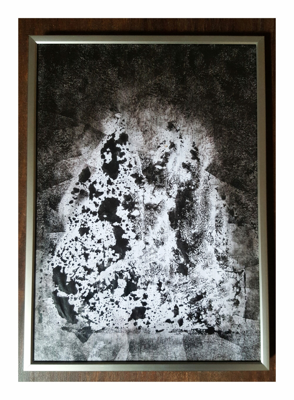 Siamese ~ Dessin à l’Encre de Chine & Acrylique ~ Encadré Métal A4 – Image 3