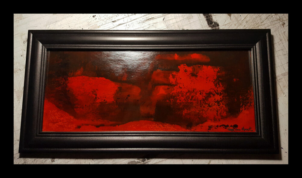The Canyon ~ Encre de Chine & Acrylique ~ 15x36 Encadré ~ SOLD OUT