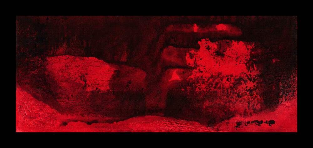 The Canyon ~ Encre de Chine & Acrylique ~ 15x36 Encadré ~ SOLD OUT – Image 2