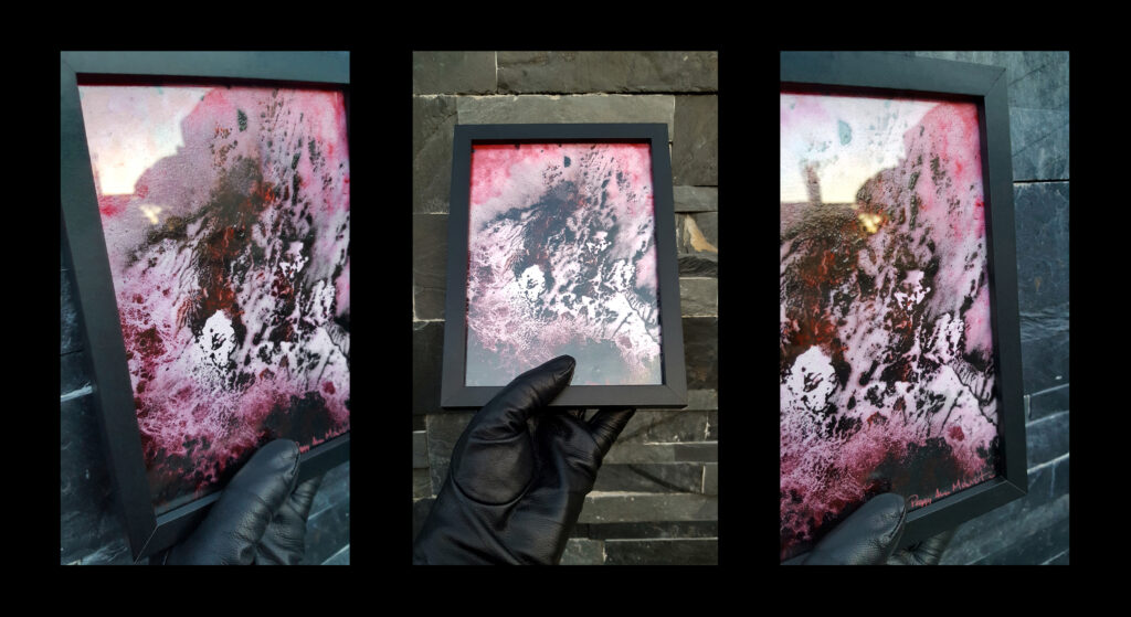 Vide Atelier ! ~ Dead Island ~ Peinture ~ Encre de Chine & Acrylique ~ 13x18 Encadré