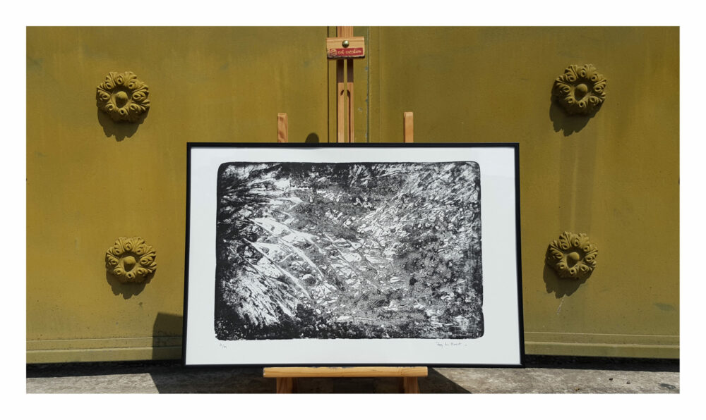 Lithographie IV ~ Épilogue à L’odeur de la pierre ~ Édition Limitée à 25ex N°& Signés sur papier BFK Rives 300g ~ 40x60 Encadrée