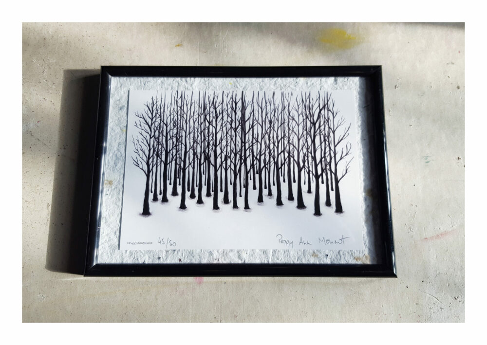 Carte Postale Never Ended Limitée à 50ex N°Signée & Papier fait main ~ 13×18 Encadrée – Image 2