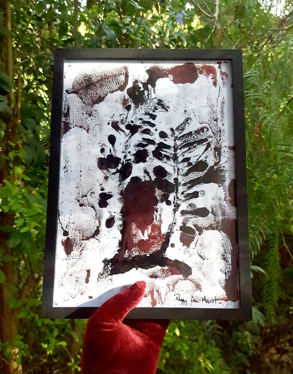 Rue Blanchard ~ Encre de Chine & Encres Typographiques ~ Encadré Bois Noir A4