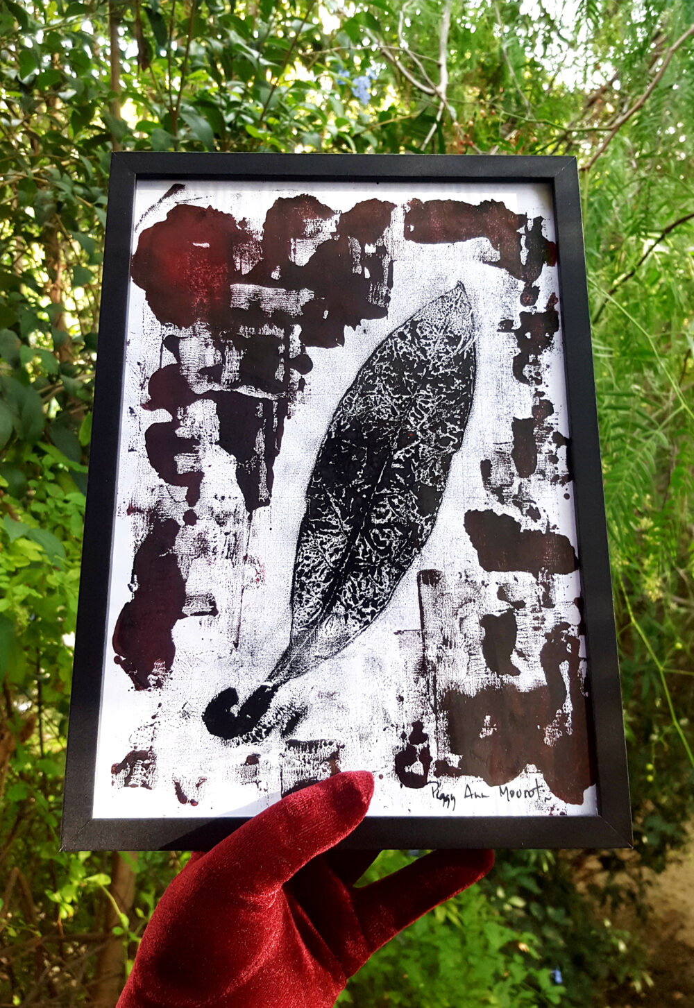 Médée ~ Encre de Chine & Encres Typographiques ~ Encadré Bois Noir A4 – Image 2
