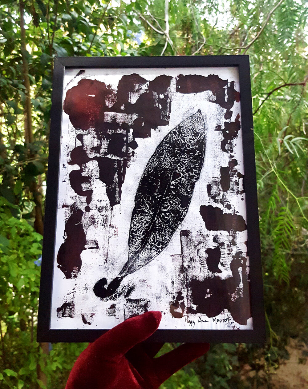 Médée ~ Encre de Chine & Encres Typographiques ~ Encadré Bois Noir A4 – Image 5