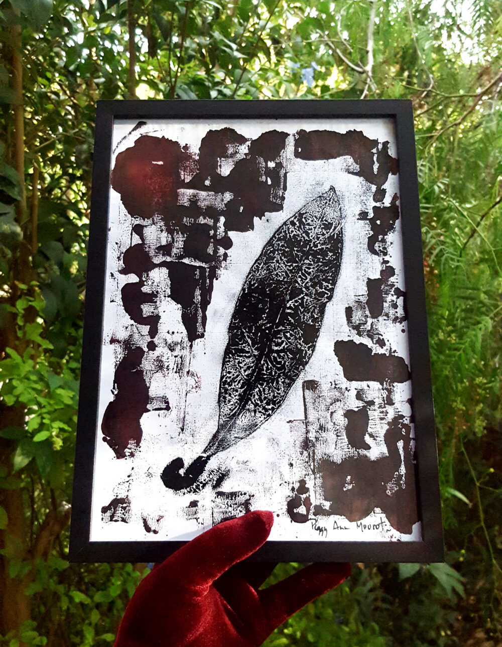 Médée ~ Encre de Chine & Encres Typographiques ~ Encadré Bois Noir A4
