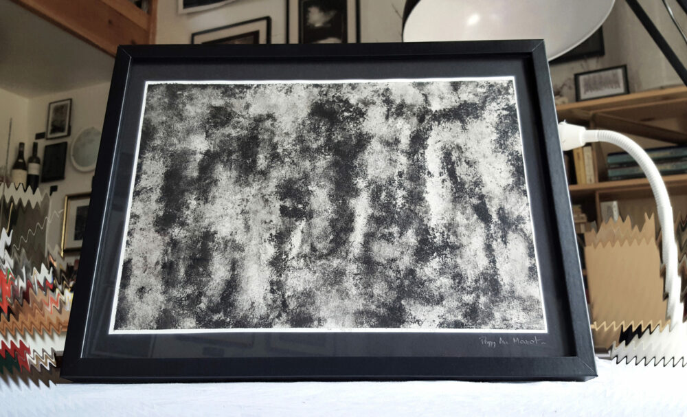 Textures ~ Lavis à l'Encre de Chine ~ 30x40 Encadré