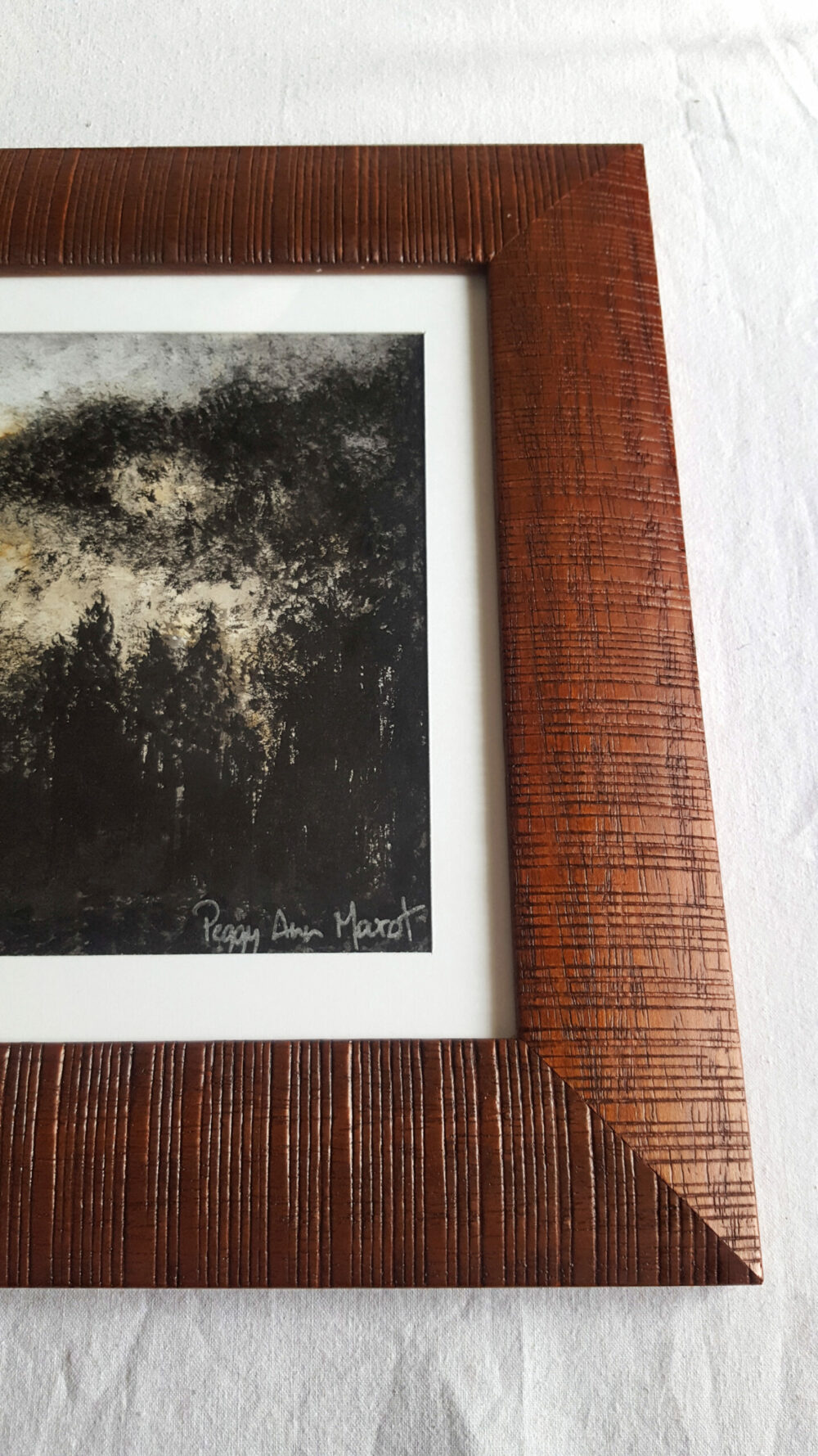 Twenty One ~ Dessin ~ Aquarelle, Encre de Chine & Café ~ 18x24 Encadré Bois Brun Strié – Image 11