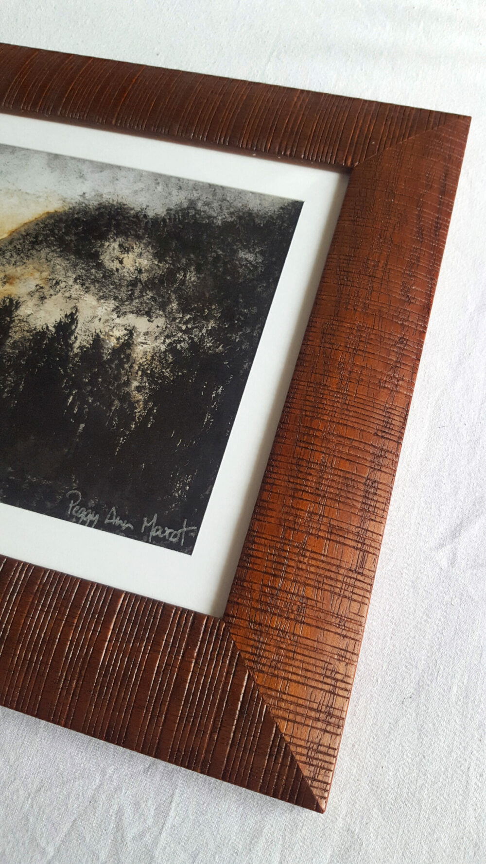 Twenty One ~ Dessin ~ Aquarelle, Encre de Chine & Café ~ 18x24 Encadré Bois Brun Strié – Image 16