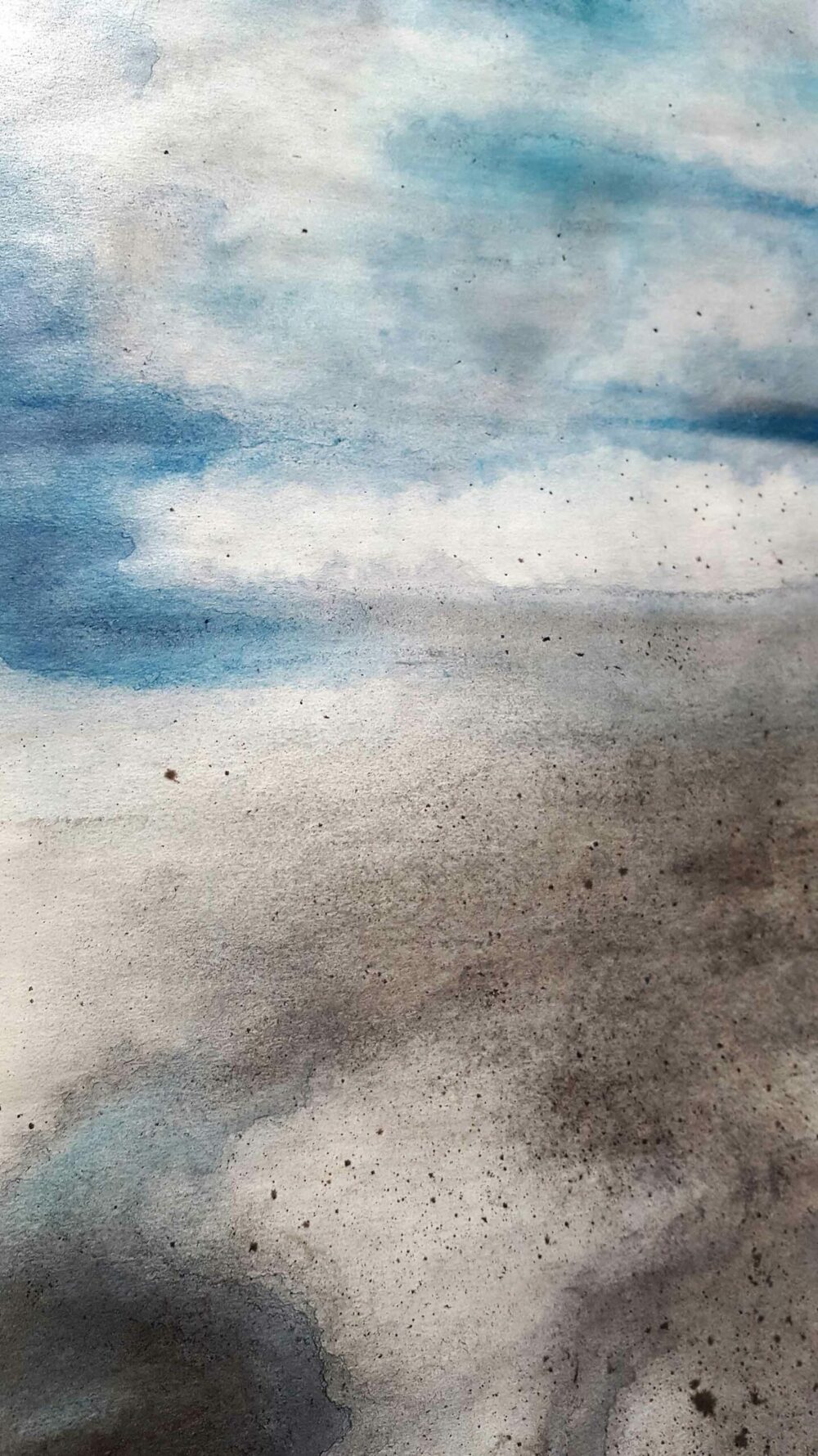Symi ~ Aquarelle, Pastels & Fusain ~ Format 80 × 150 cm [ Habillage d’exposition / Panneau mural sur papier ] – Image 15