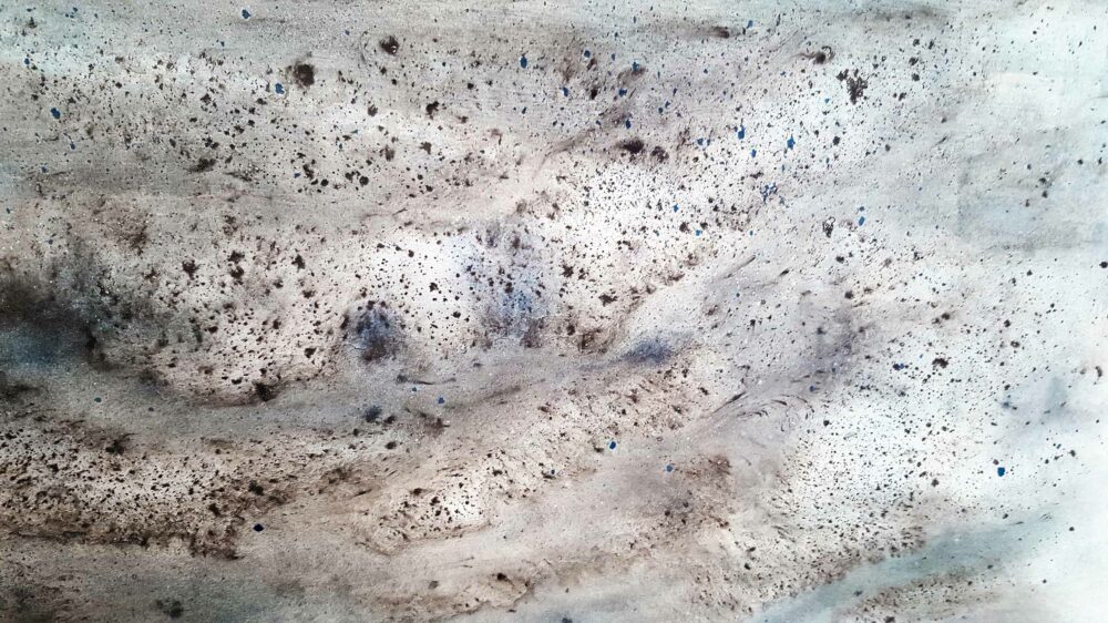 Symi ~ Aquarelle, Pastels & Fusain ~ Format 80 × 150 cm [ Habillage d’exposition / Panneau mural sur papier ] – Image 17