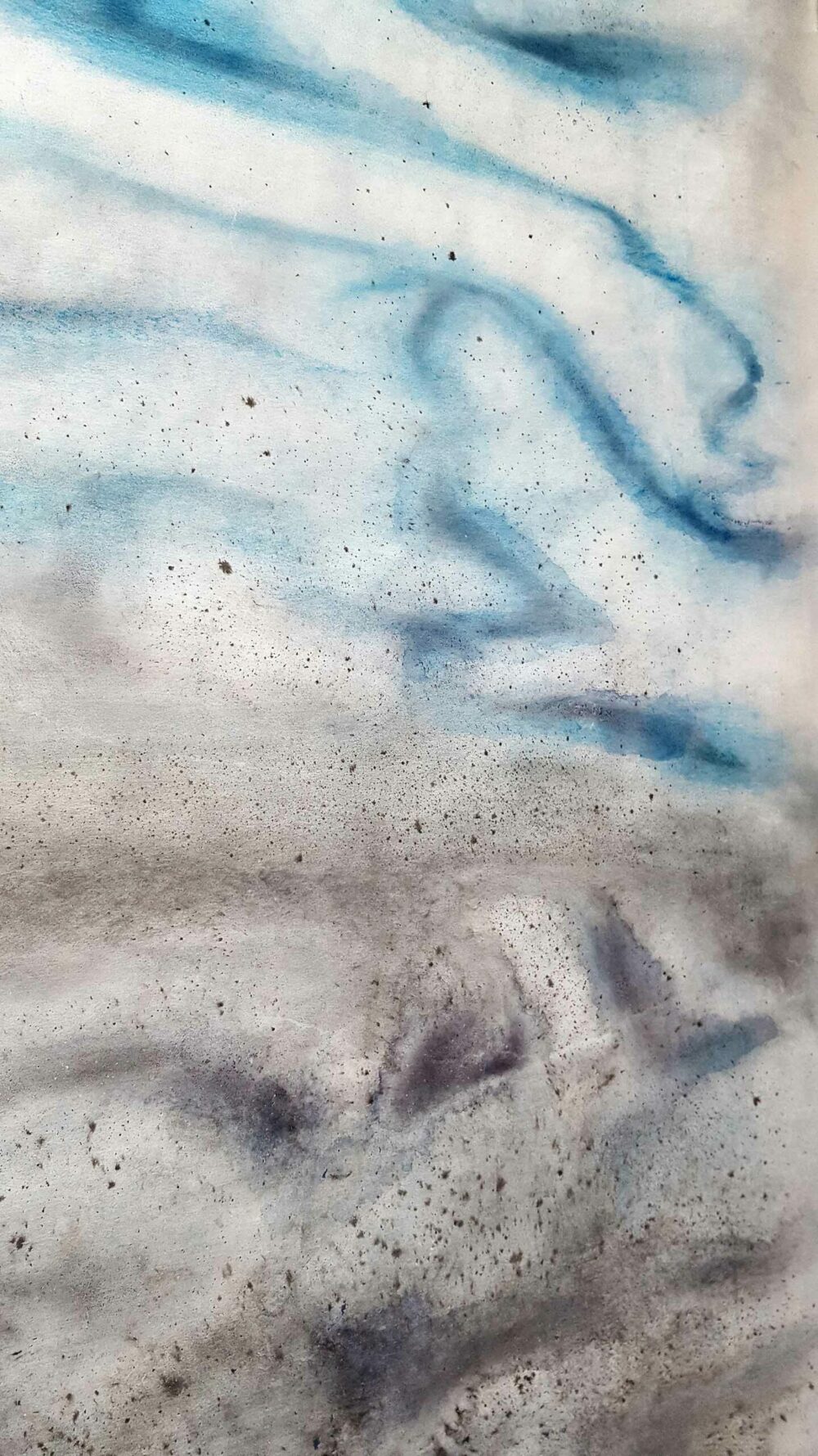 Symi ~ Aquarelle, Pastels & Fusain ~ Format 80 × 150 cm [ Habillage d’exposition / Panneau mural sur papier ] – Image 6
