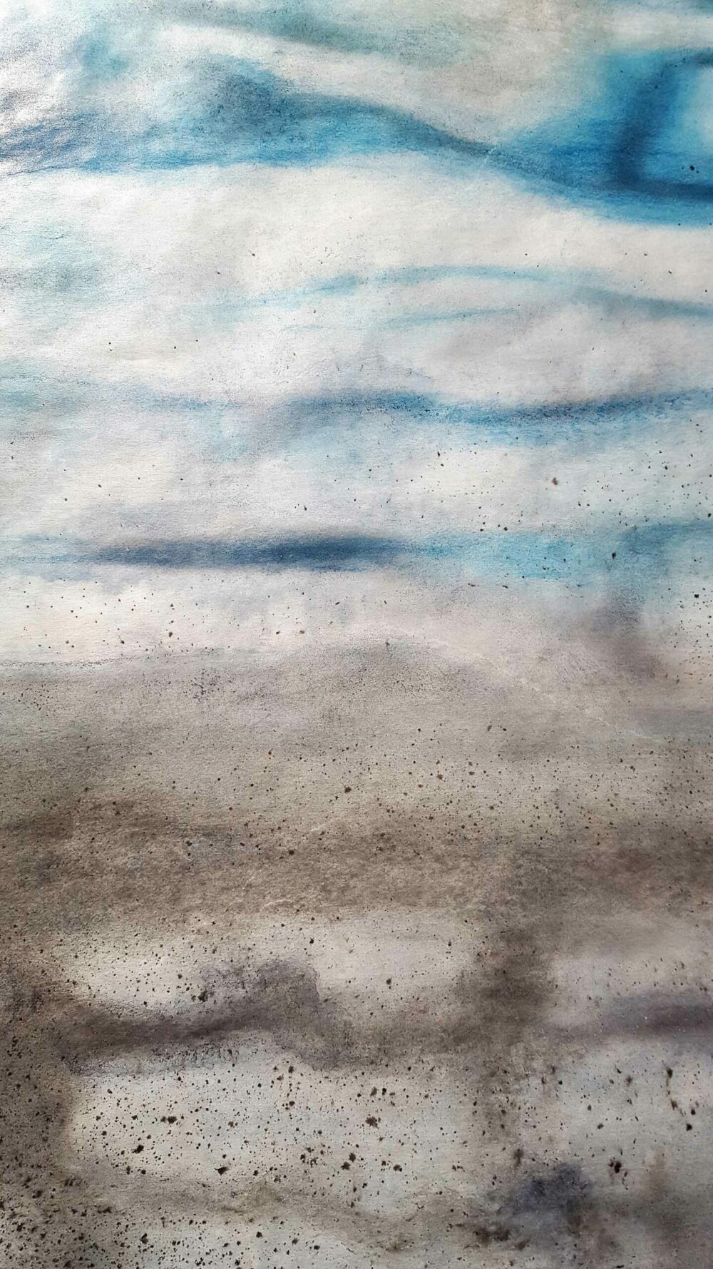 Symi ~ Aquarelle, Pastels & Fusain ~ Format 80 × 150 cm [ Habillage d’exposition / Panneau mural sur papier ] – Image 10