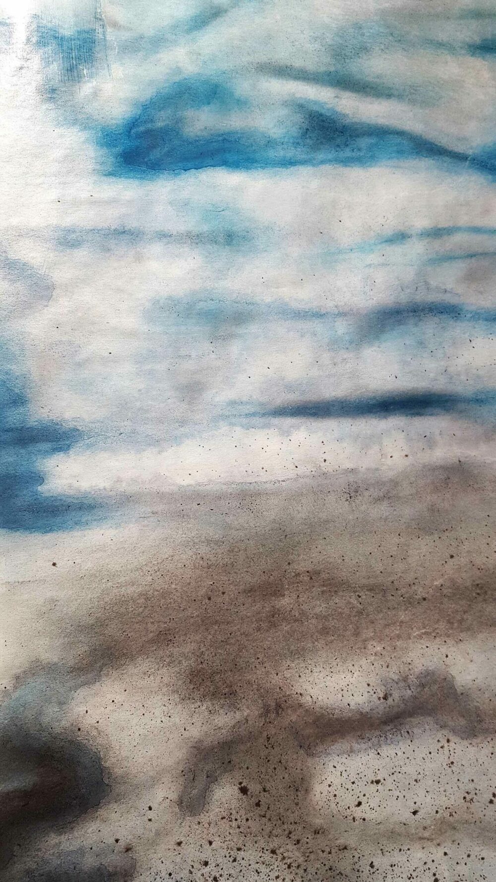 Symi ~ Aquarelle, Pastels & Fusain ~ Format 80 × 150 cm [ Habillage d’exposition / Panneau mural sur papier ] – Image 16
