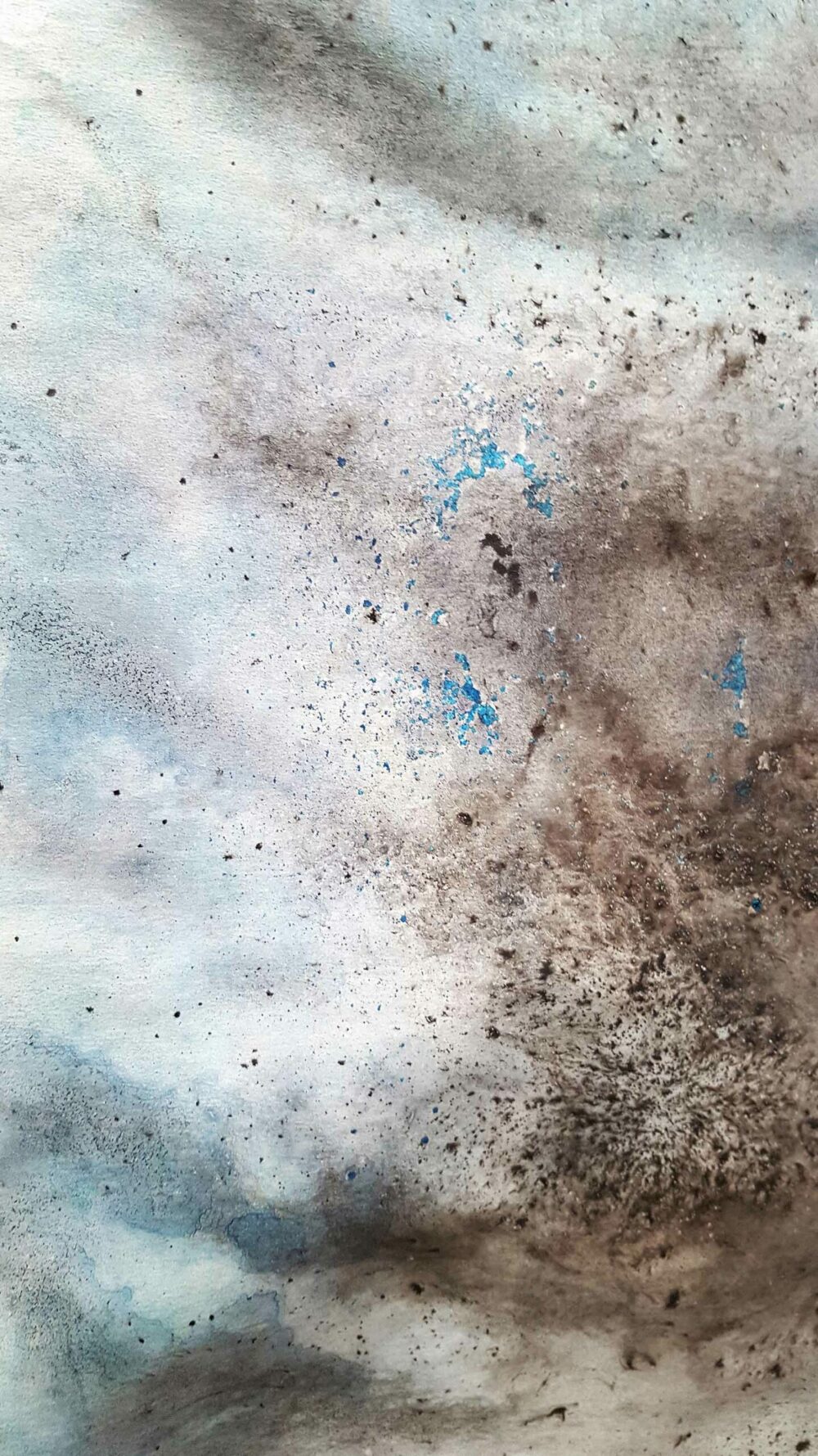 Symi ~ Aquarelle, Pastels & Fusain ~ Format 80 × 150 cm [ Habillage d’exposition / Panneau mural sur papier ] – Image 14