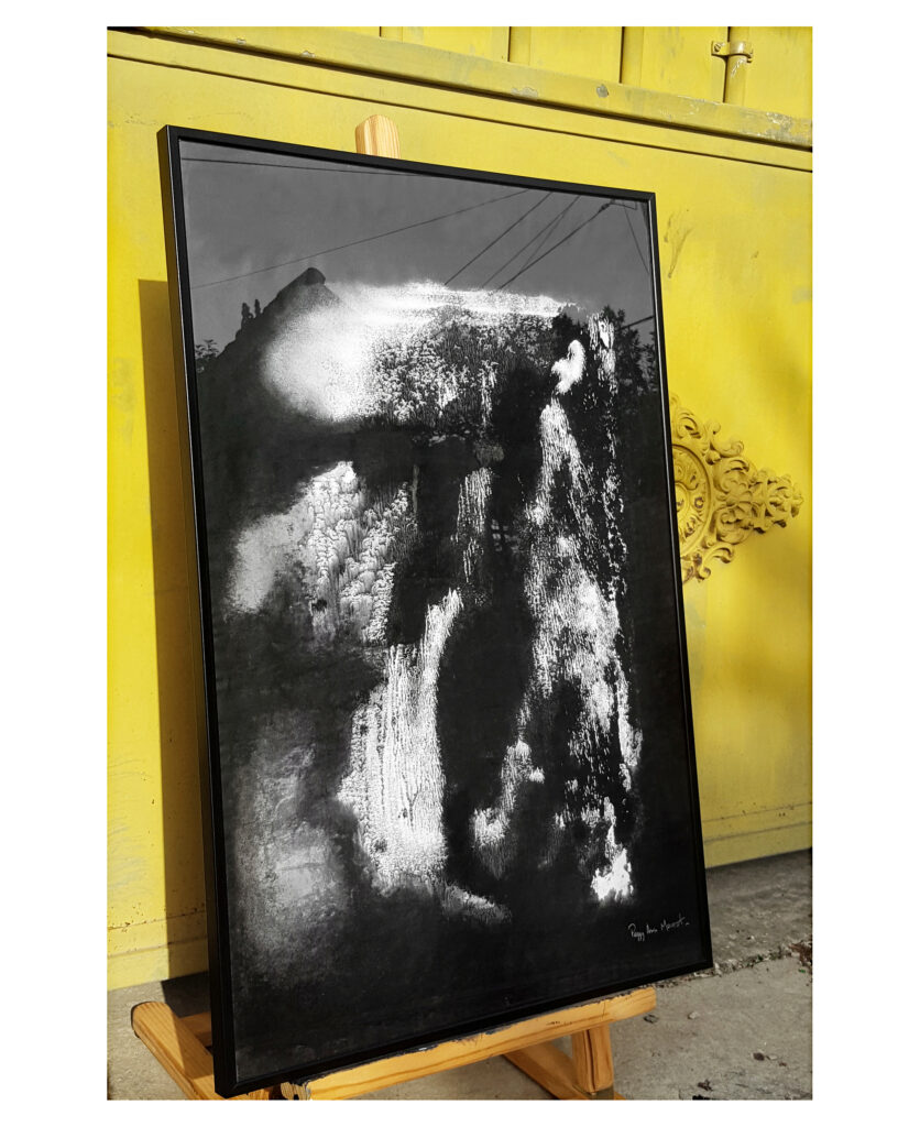 Dead Island I ~ Encre de Chine, Acrylique & Fusain ~ Encadré Métal Noir 40x60cm ~ SOLD OUT