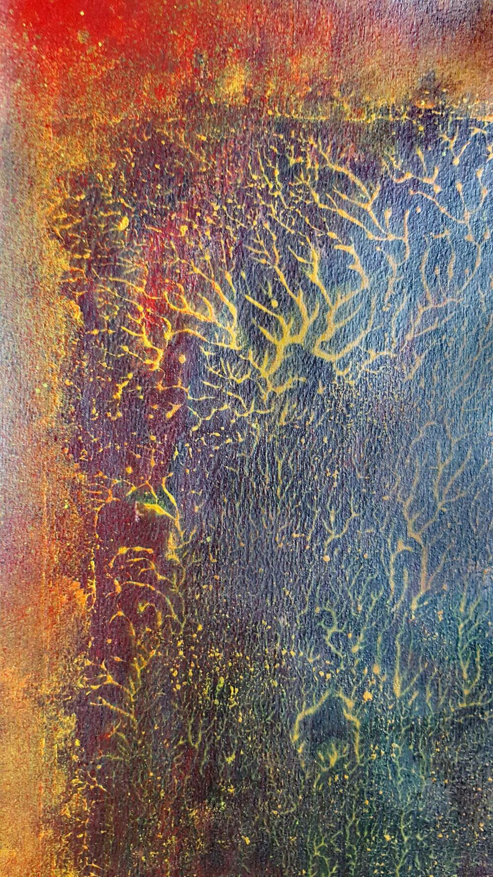 Pyrophytes II ~ Encre de Chine & Acrylique ~ 66 x 77 cm / Montval 400g (non encadré) – Image 9