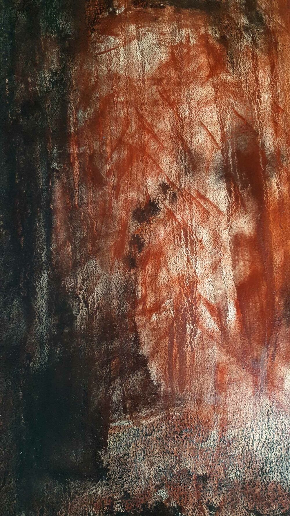 Diavolo ~ Encre de Chine, Pigments, Pastels ~ 66 x 77 cm / Montval 400g (non encadré) – Image 9