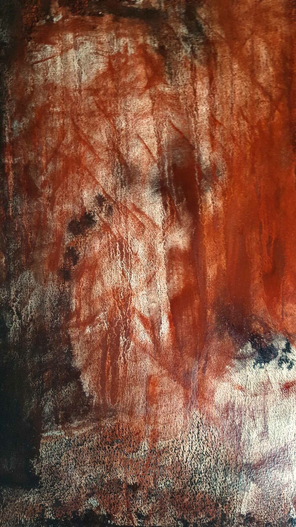 Diavolo ~ Encre de Chine, Pigments, Pastels ~ 66 x 77 cm / Montval 400g (non encadré) – Image 5
