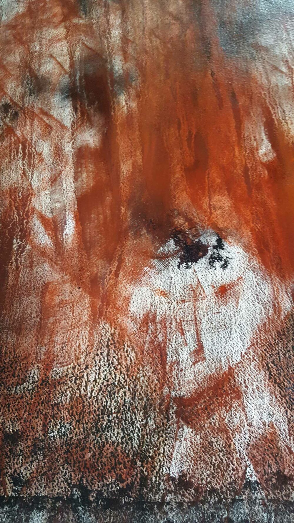 Diavolo ~ Encre de Chine, Pigments, Pastels ~ 66 x 77 cm / Montval 400g (non encadré) – Image 10