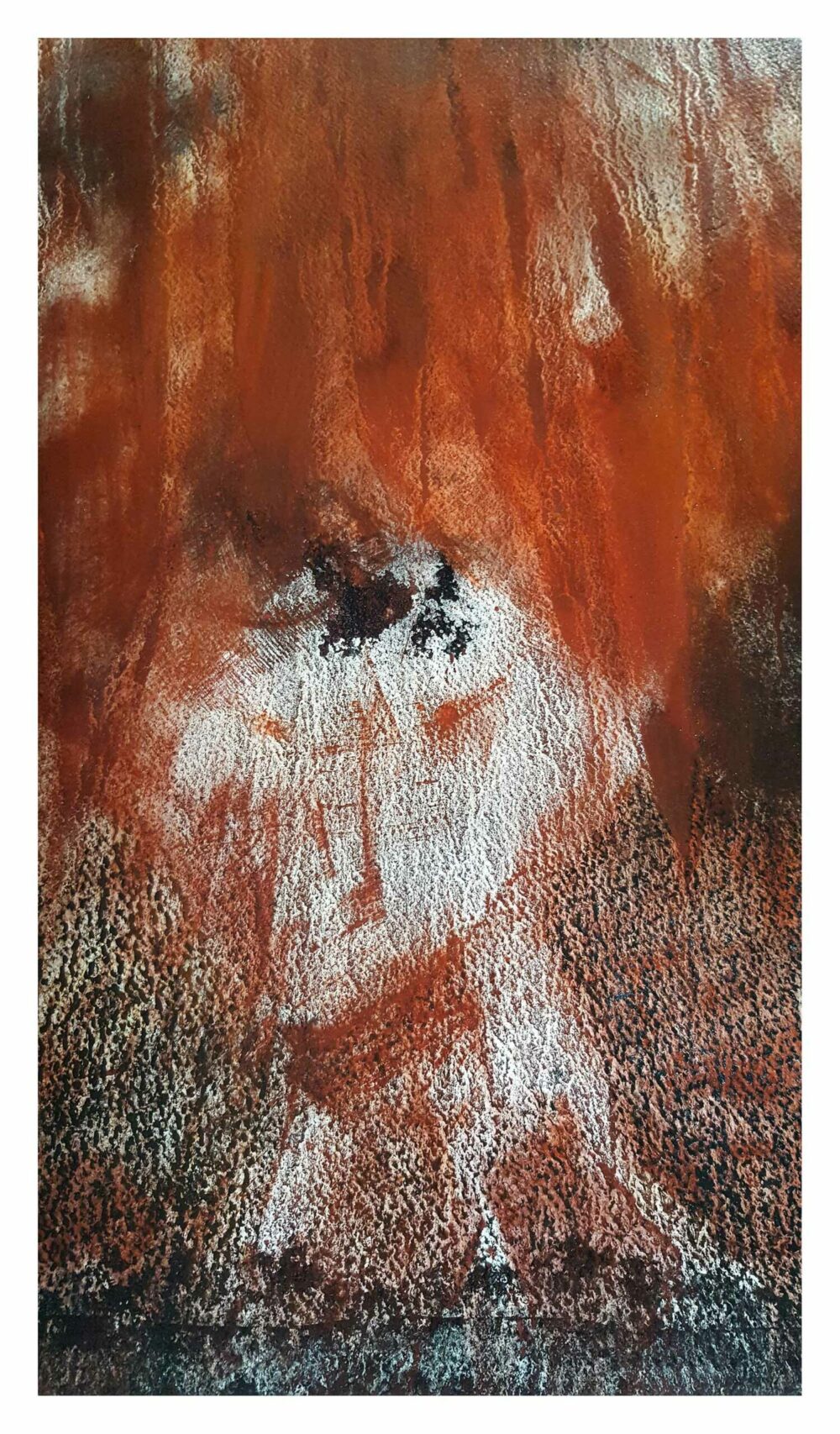 Diavolo ~ Encre de Chine, Pigments, Pastels ~ 66 x 77 cm / Montval 400g (non encadré) – Image 2