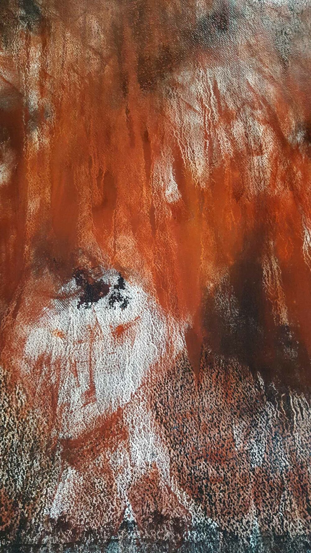 Diavolo ~ Encre de Chine, Pigments, Pastels ~ 66 x 77 cm / Montval 400g (non encadré) – Image 7