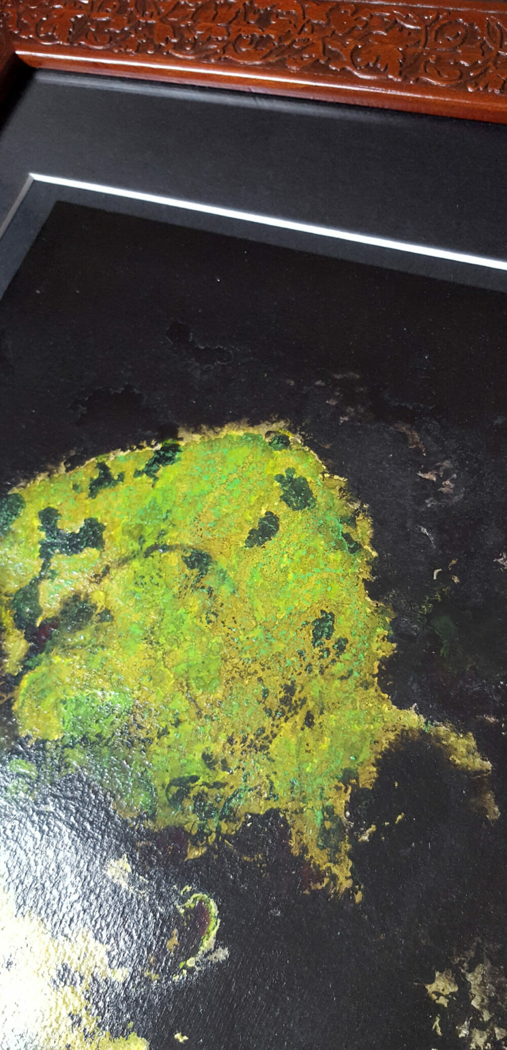 L’Arbre d’Ys ~ Encre de Chine, Acrylique, Pastels ~ Encadré Bois Acajou sculpté 30x40 ~ SOLD OUT – Image 6