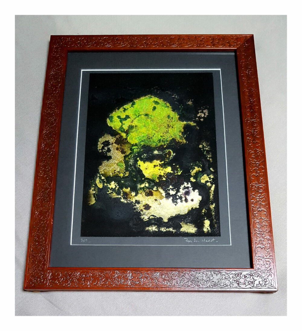 L’Arbre d’Ys ~ Encre de Chine, Acrylique, Pastels ~ Encadré Bois Acajou sculpté 30x40 ~ SOLD OUT – Image 20