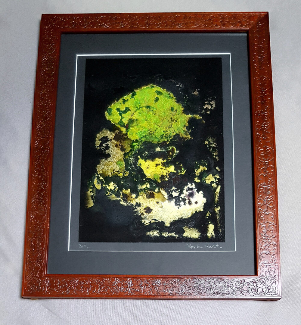 L’Arbre d’Ys ~ Encre de Chine, Acrylique, Pastels ~ Encadré Bois Acajou sculpté 30x40 ~ SOLD OUT – Image 18