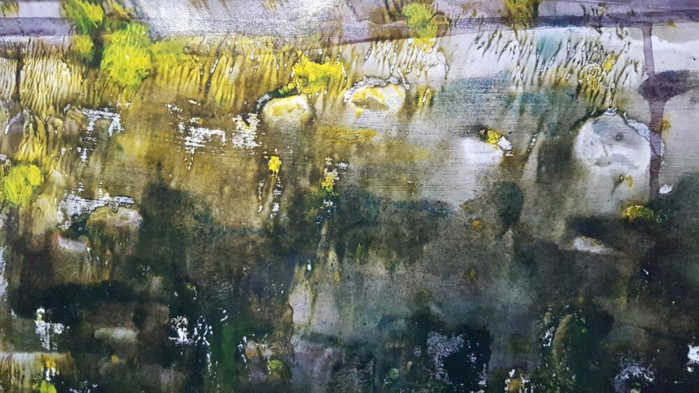 L’Étang ~ Aquarelle & Encre de Chine ~ 80 x 120 / 250g (non encadré) – Image 2