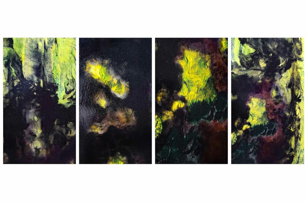 Les Genêts ~ Encre de Chine & Acrylique ~ 66 x 77 cm / Montval 400g (non encadré)