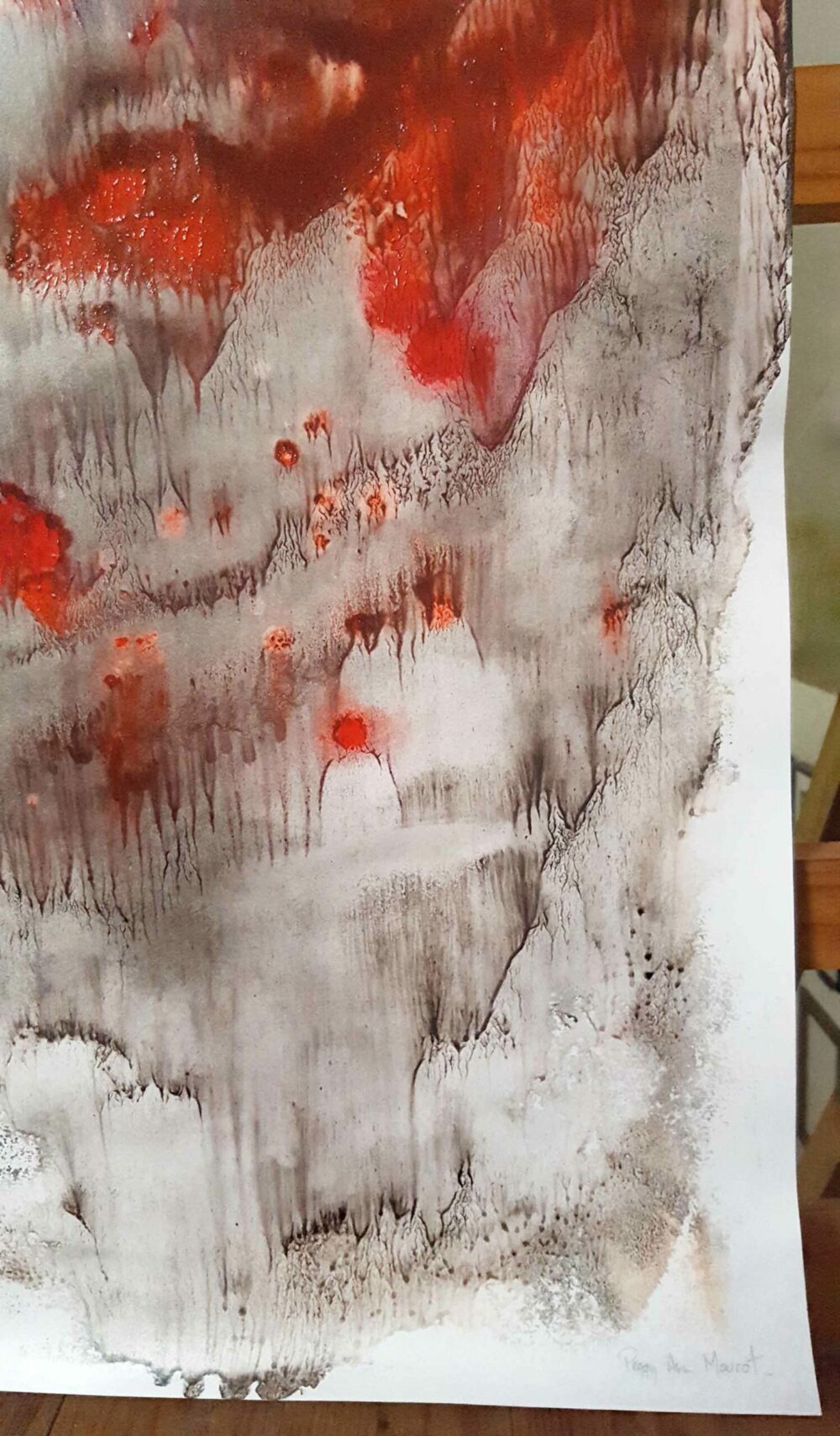 Lueurs d’espoir (Les Yeux) ~ Aquarelle, Acrylique & Fusain ~ 80 x 120 / 250g (non encadré) – Image 20