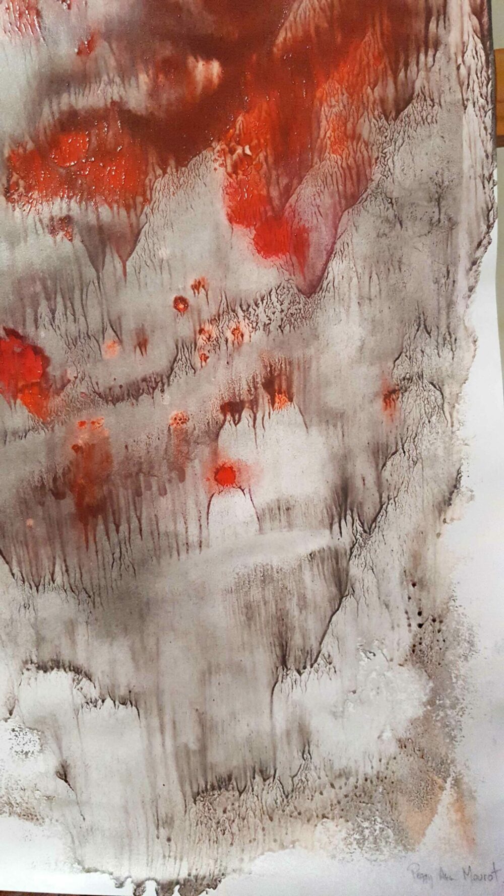 Lueurs d’espoir (Les Yeux) ~ Aquarelle, Acrylique & Fusain ~ 80 x 120 / 250g (non encadré) – Image 15