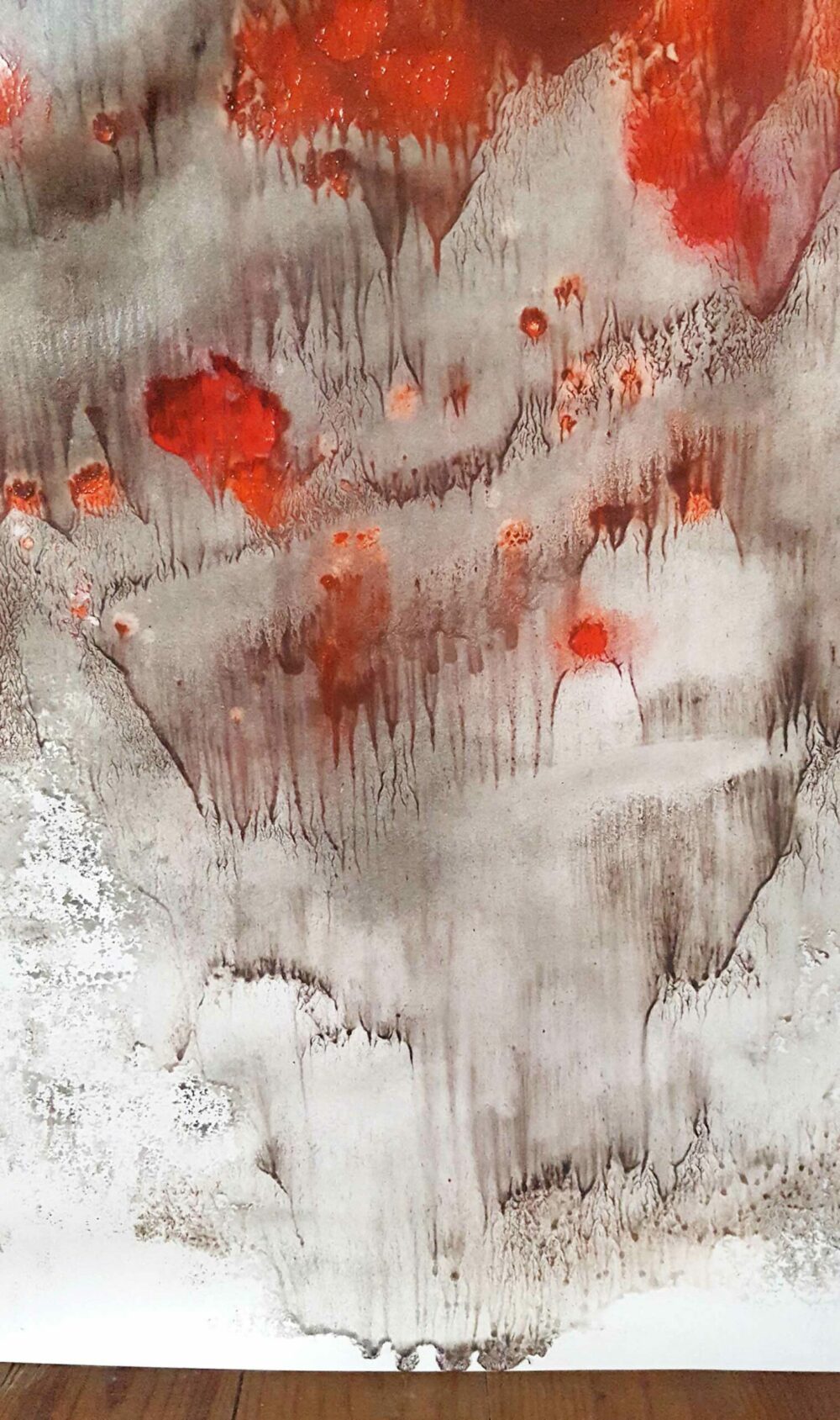 Lueurs d’espoir (Les Yeux) ~ Aquarelle, Acrylique & Fusain ~ 80 x 120 / 250g (non encadré) – Image 16
