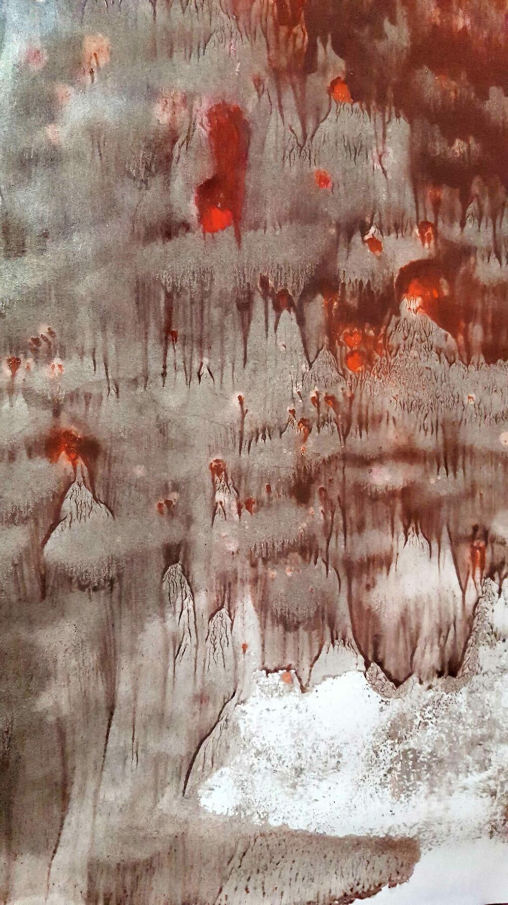 Lueurs d’espoir (Les Yeux) ~ Aquarelle, Acrylique & Fusain ~ 80 x 120 / 250g (non encadré) – Image 10
