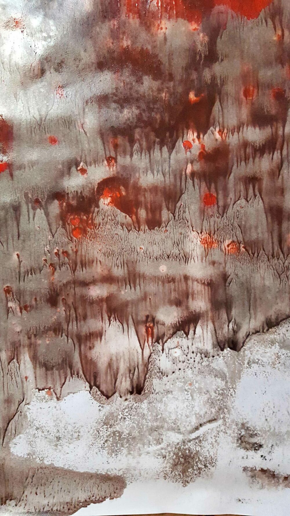 Lueurs d’espoir (Les Yeux) ~ Aquarelle, Acrylique & Fusain ~ 80 x 120 / 250g (non encadré) – Image 11