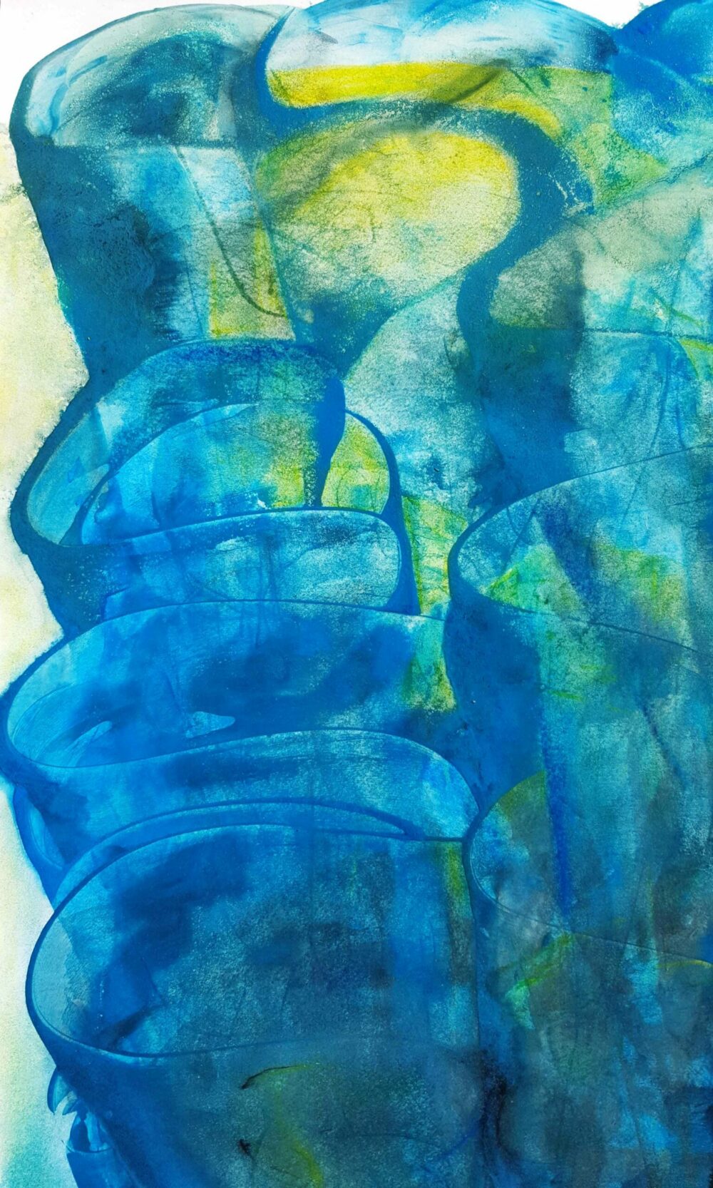 Les Eaux de La Vis ~ Aquarelle & Pastels ~ 80 x 120 / 250g (non encadré) – Image 5