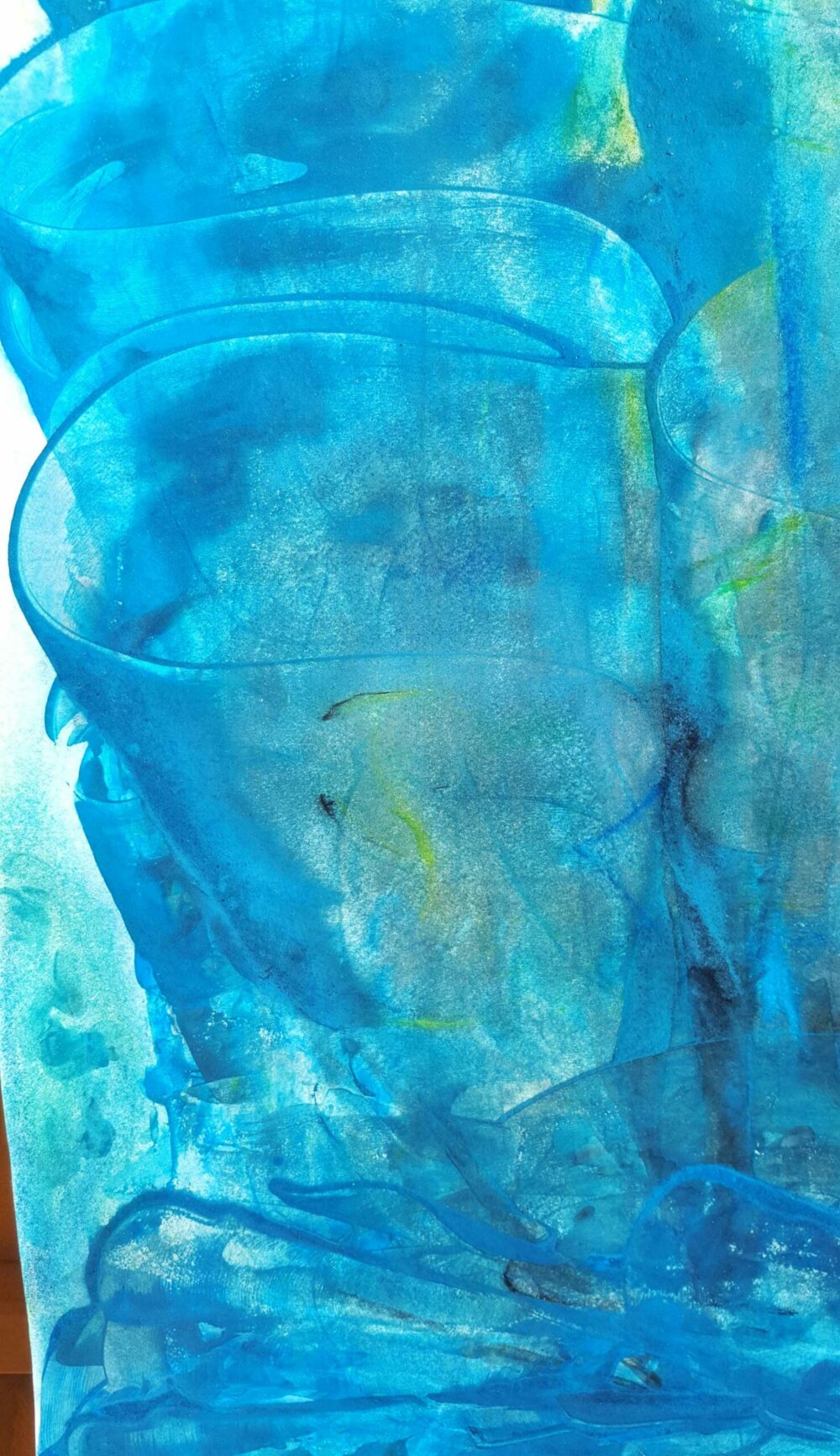 Les Eaux de La Vis ~ Aquarelle & Pastels ~ 80 x 120 / 250g (non encadré) – Image 13
